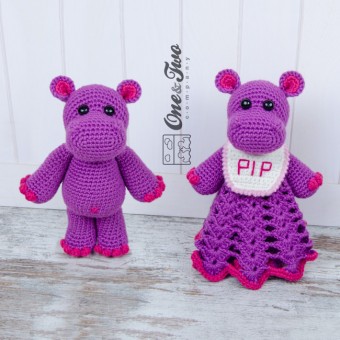 Pip the Hippo Lovey and Amigurumi Crochet Patterns Pack